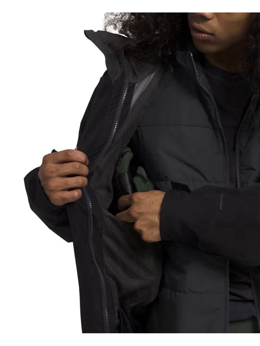 The North Face Clement Triclimate Jacket Men’s Size L Black/Asphalt NWT $365